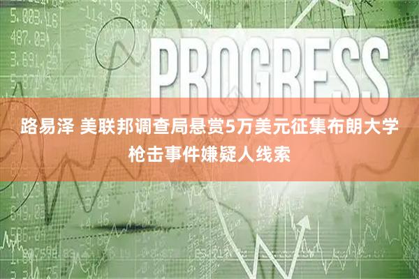路易泽 美联邦调查局悬赏5万美元征集布朗大学枪击事件嫌疑人线索